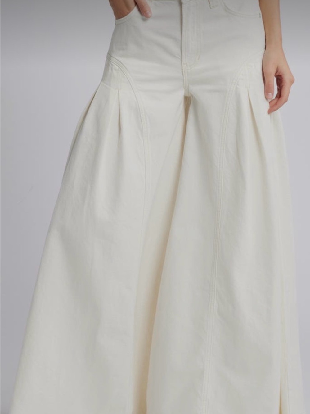 NWT Pandora Free People Cream Wide Leg Flare sz 27 Regular - Picture 7 of 8